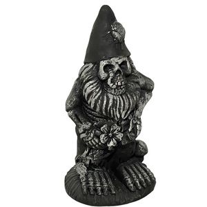 Nu Halloween Scary Zombie skeleton garden gnome antiqued garden decor